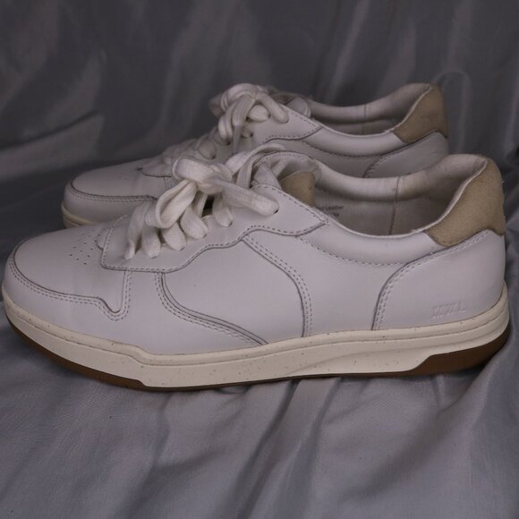 Madewell Court Sneakers White Leather Ivory Multi Low Top Lace Up Size 8.5 - Picture 5 of 9